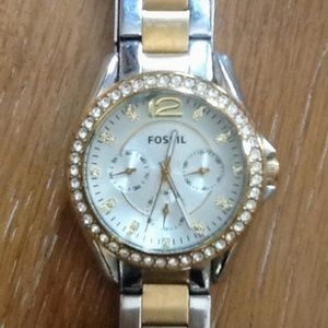 FOSSIL Riley Multifunction Two Tone Watch